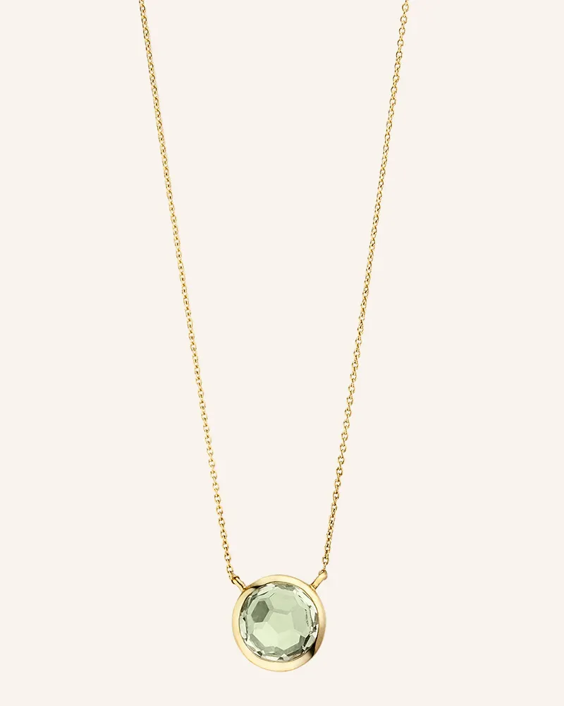 Leaf Halskette Green Amethyst aus14 Karat Gelbgold gold Gold