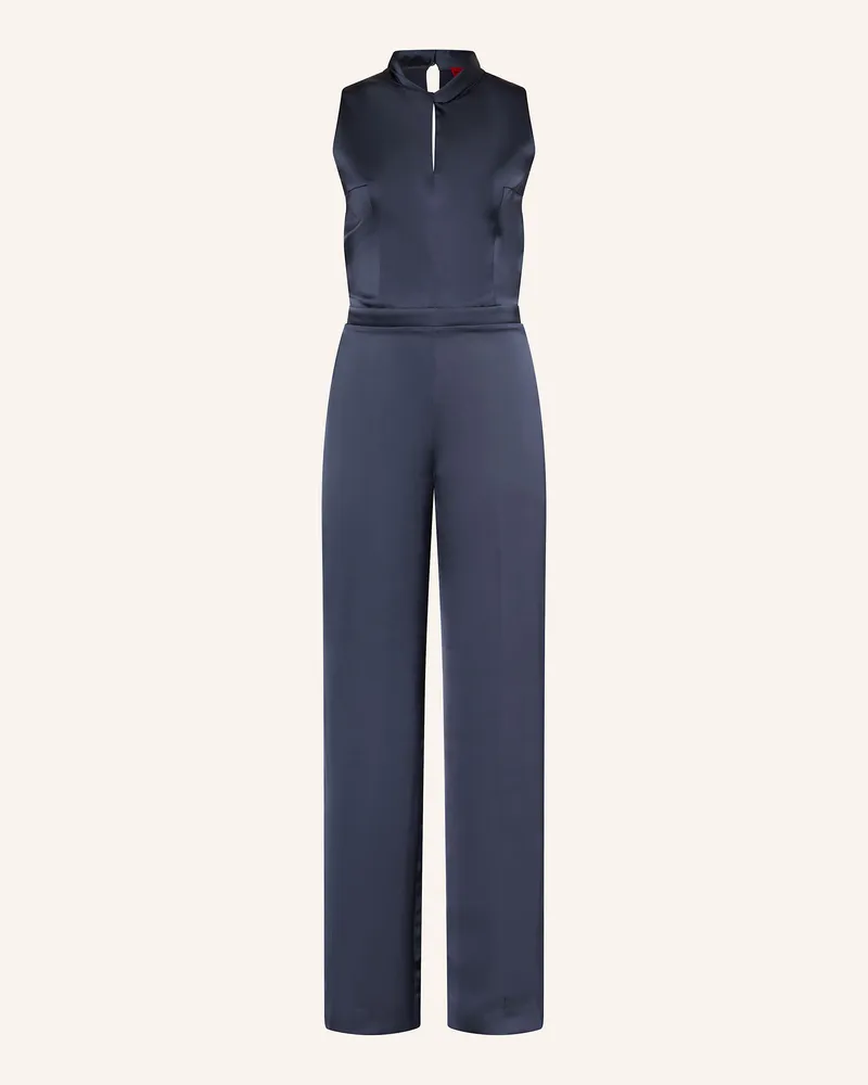 HUGO BOSS Satin-Jumpsuit KIFERA mit Cut-outs Dunkelblau