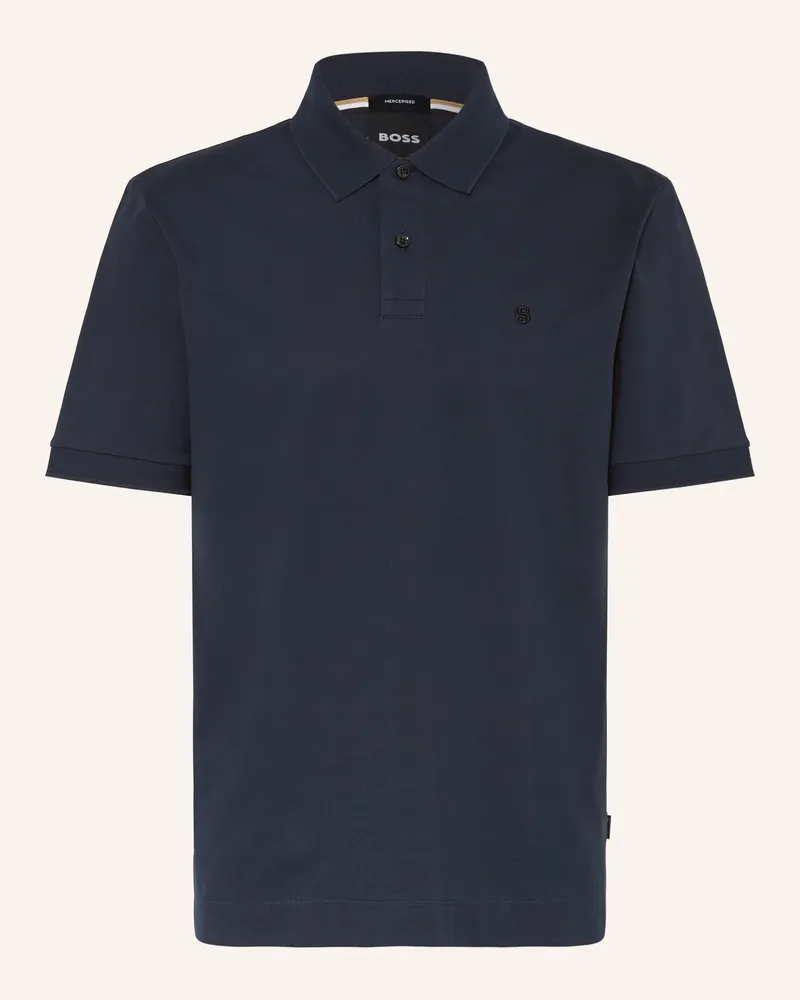 HUGO BOSS Piqué-Poloshirt Parris blau Dunkelblau