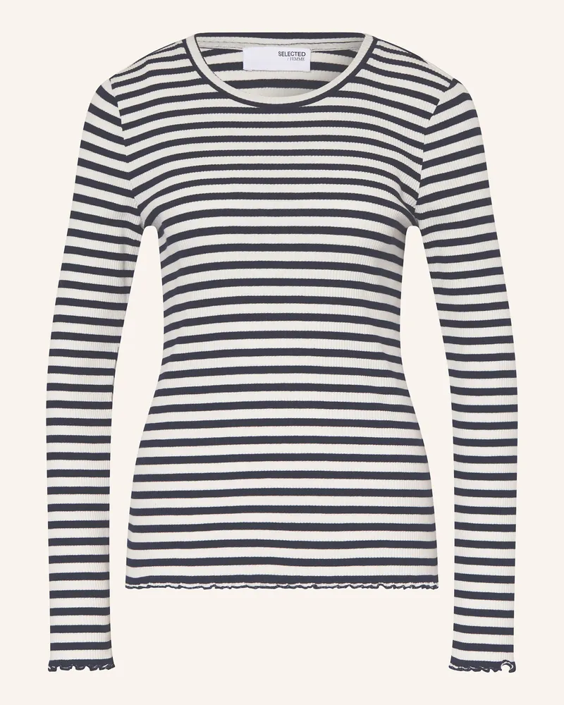 Selected Longsleeve SLFANNA Blau