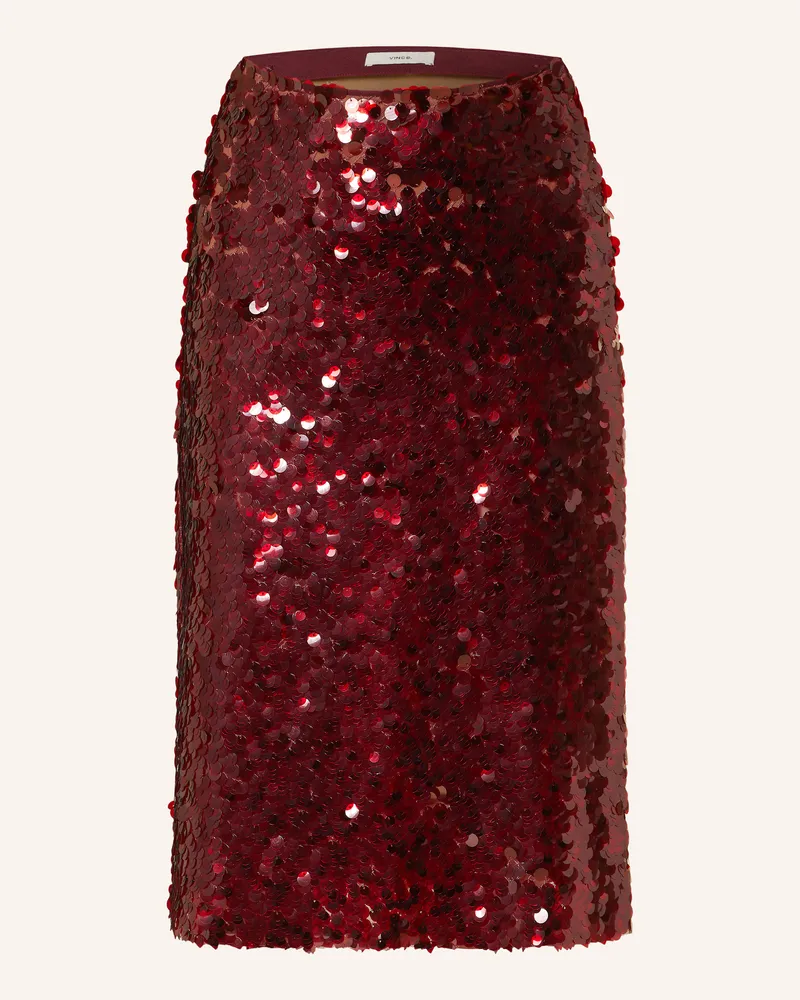 Vince Rock Mit Pailletten rot Dunkelrot