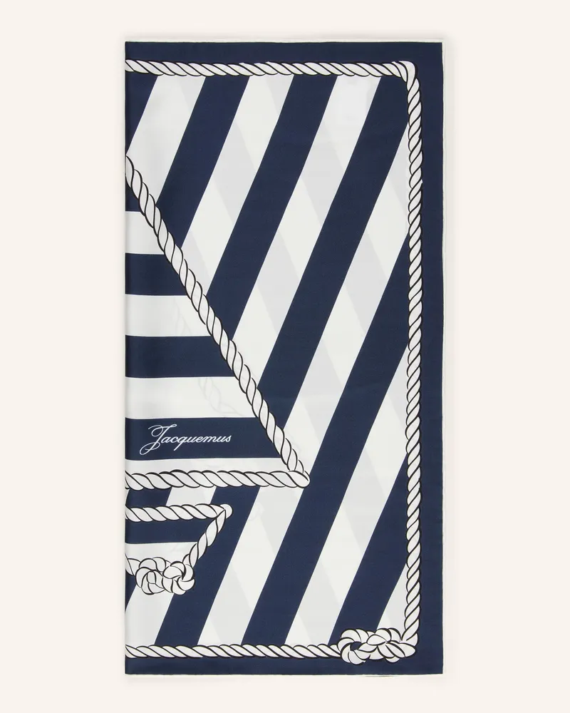 Jacquemus Seidentuch Le Foulard Bateau Corde blau Dunkelblau