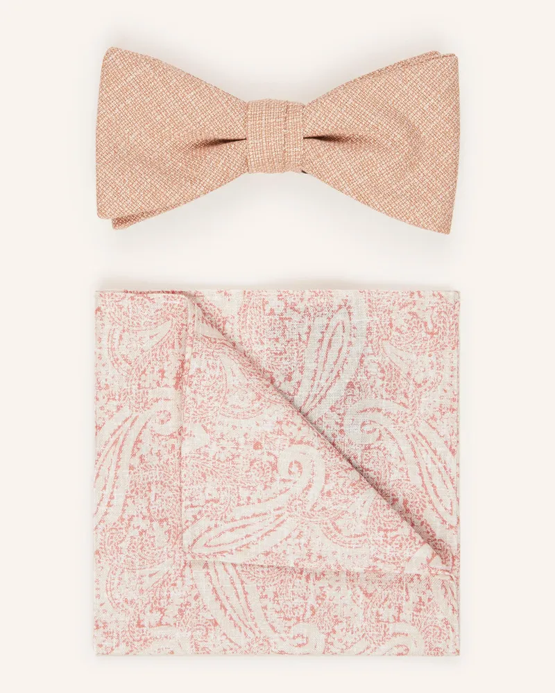 Strellson Set: Fliege und Einstecktuch Beige