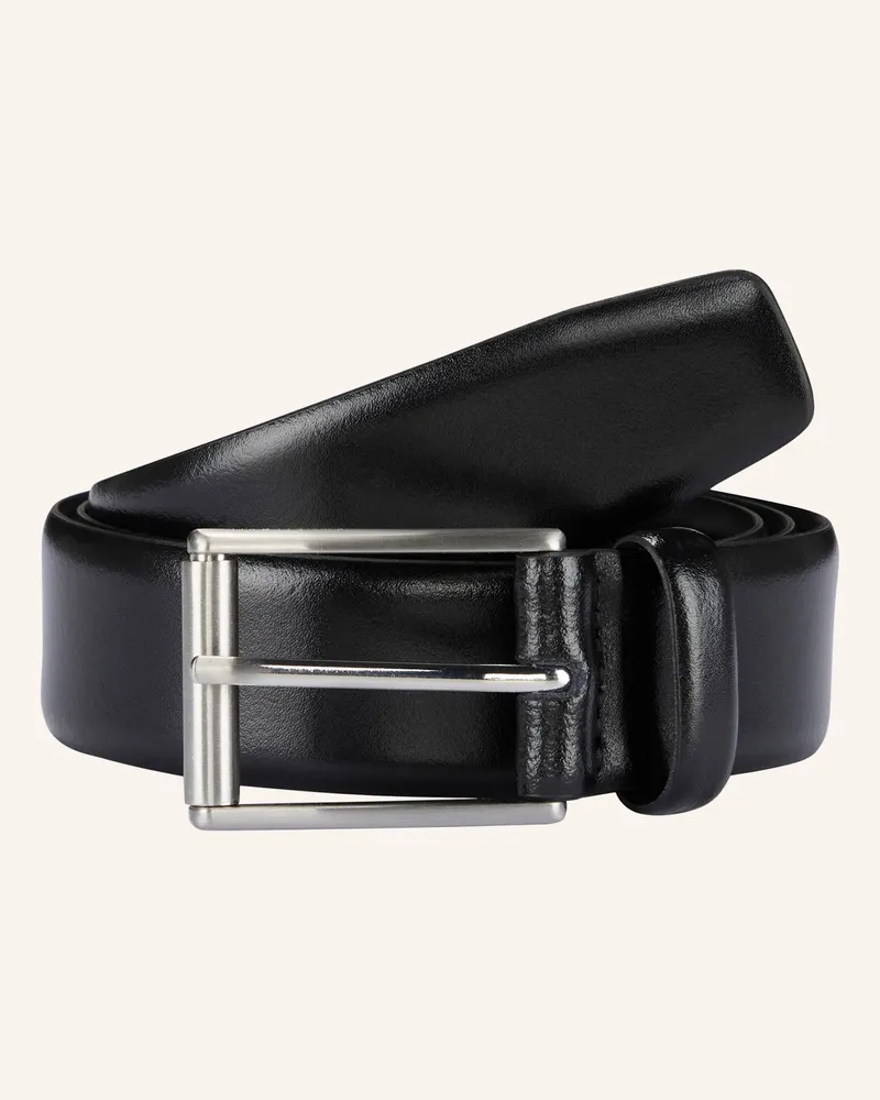 Strellson Gürtel Ledergürtel, Schwarz schwarz Schwarz