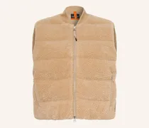 Daunenweste Simaw Aus Teddyfell beige