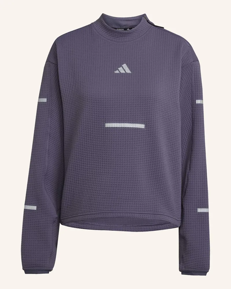 adidas ADI365 RUNNING CLIMAWARM+ LAUFSHIRT MIT RUNDHALSAUSSCHNITT Lila