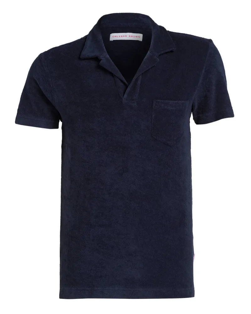 Orlebar Brown Frottee-Poloshirt Terry blau Navy