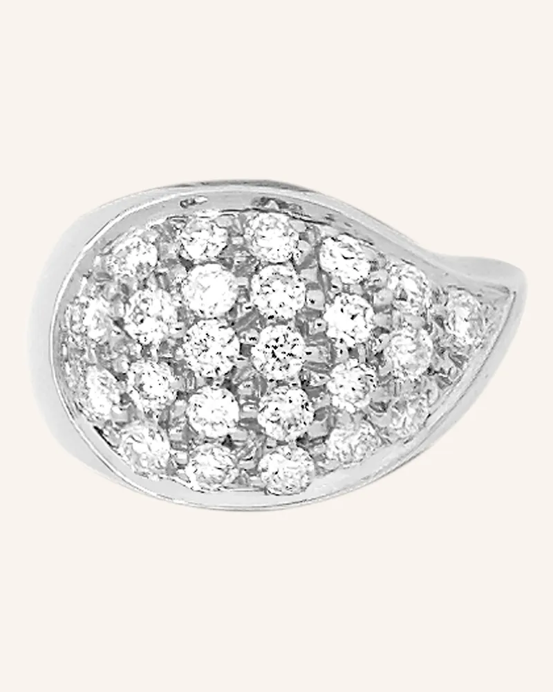 TAMARA COMOLLI Charm SIGNATURE DROP CLASP DIAMOND PAVÉ aus 18 Karat Weißgold mit Diamant Pavé Weissgold