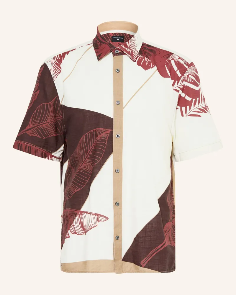 Strellson Kurzarm-Hemd Casyn Comfort Fit rot Creme
