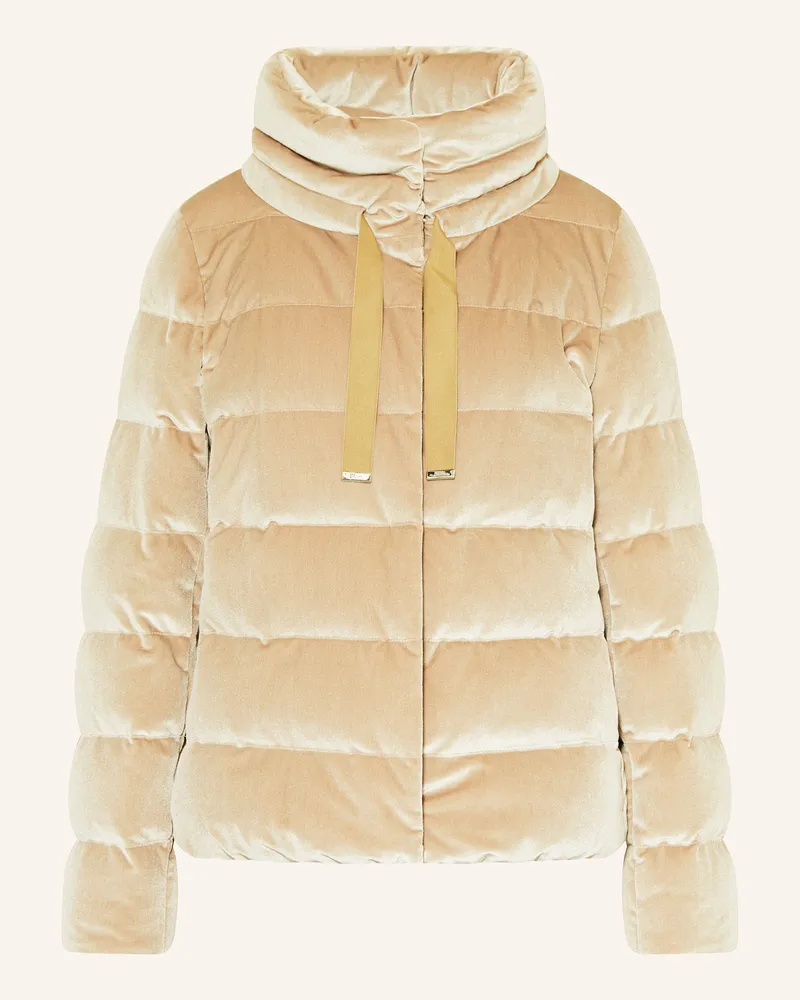 Herno Daunenjacke Aus Samt braun Beige