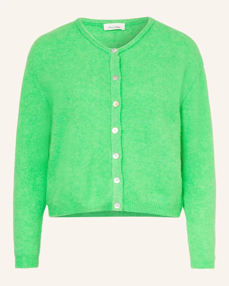 American Vintage Strickjacke Mit Alpaka gruen Grün