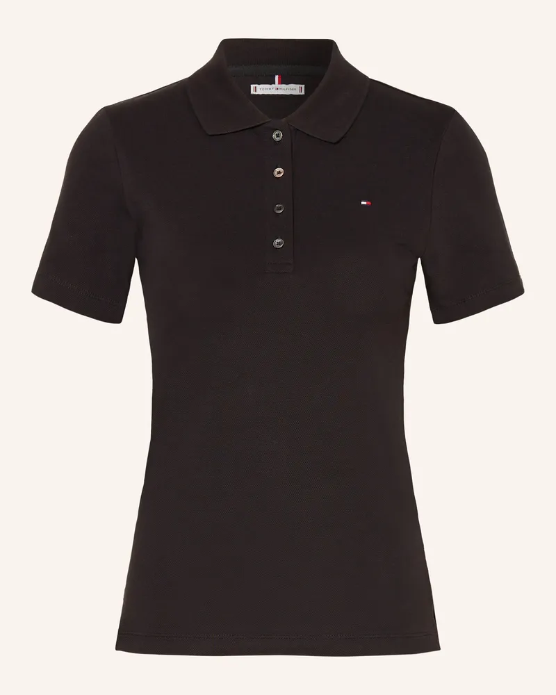 Tommy Hilfiger Piqué-Poloshirt schwarz Schwarz