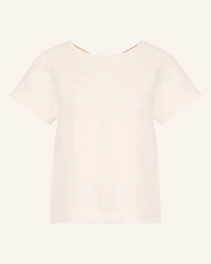 Luisa Cerano Blusenshirt Mit Leinen weiss Creme