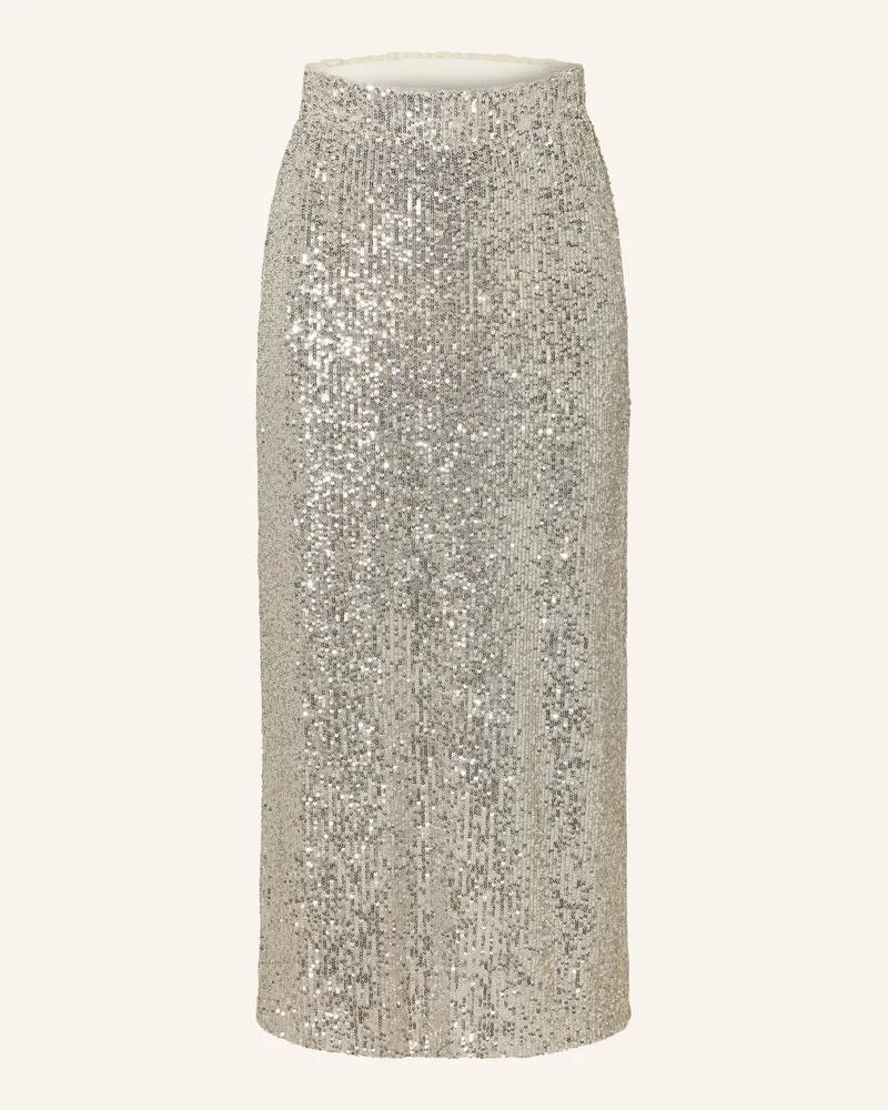 Max Mara Rock OTTELIA mit Pailletten Silber