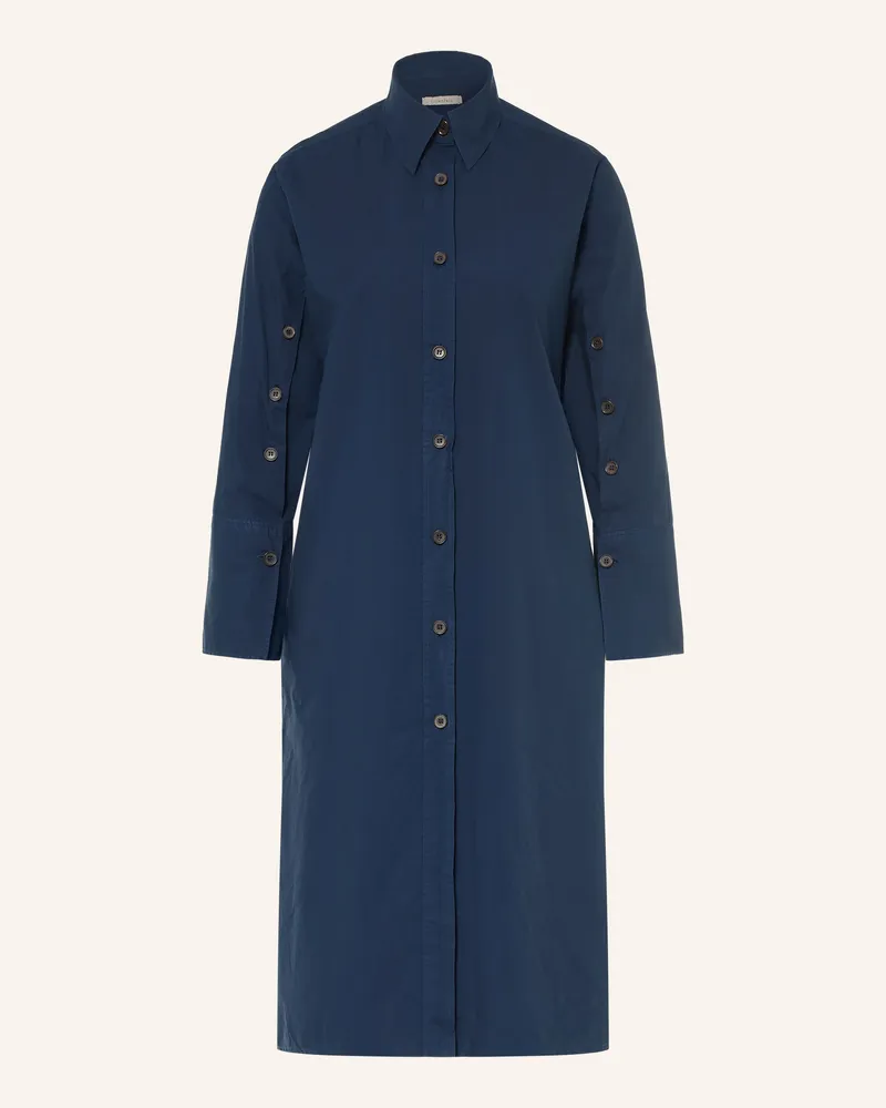 lilienfels Hemdblusenkleid In Jeansoptik blau Dunkelblau