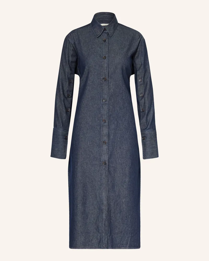 lilienfels Hemdblusenkleid In Jeansoptik blau Dunkelblau