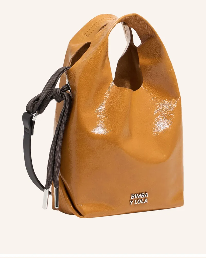 BIMBA Y LOLA Leder-Mini-Papiertasche Braun