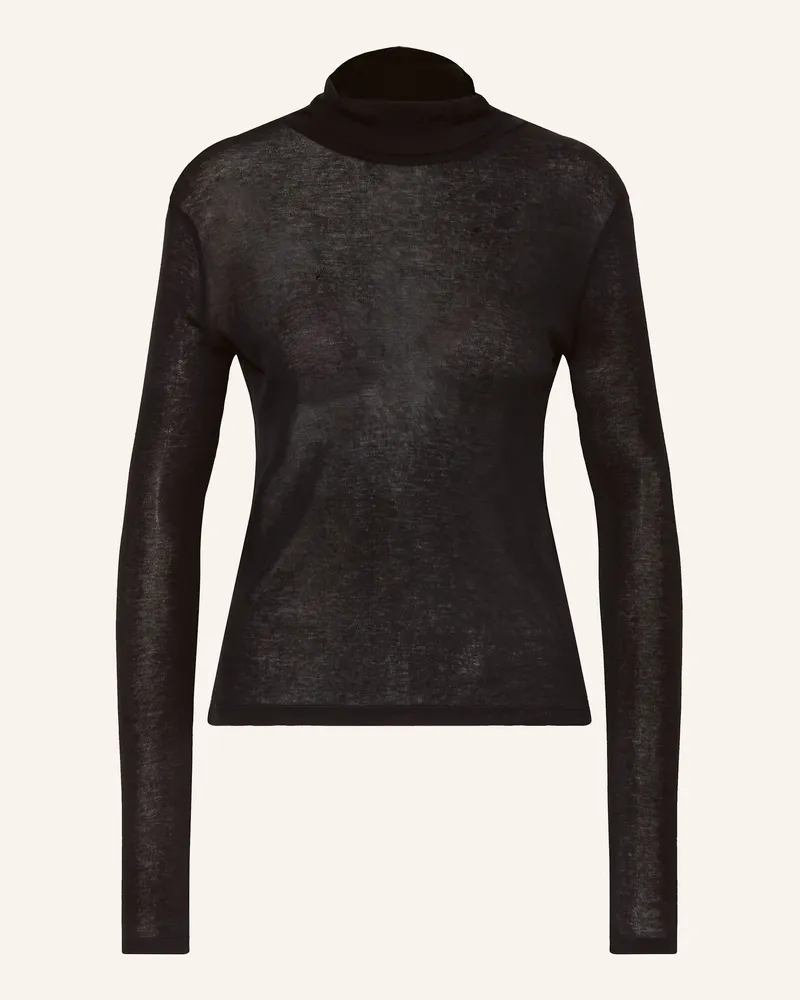 FRANKIE Shop Rollkragenpullover Evren schwarz Schwarz