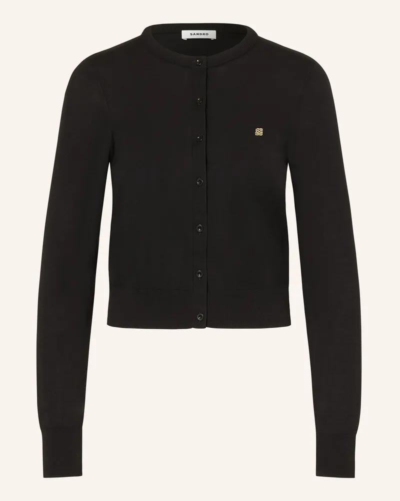 Sandro Strickjacke schwarz Schwarz