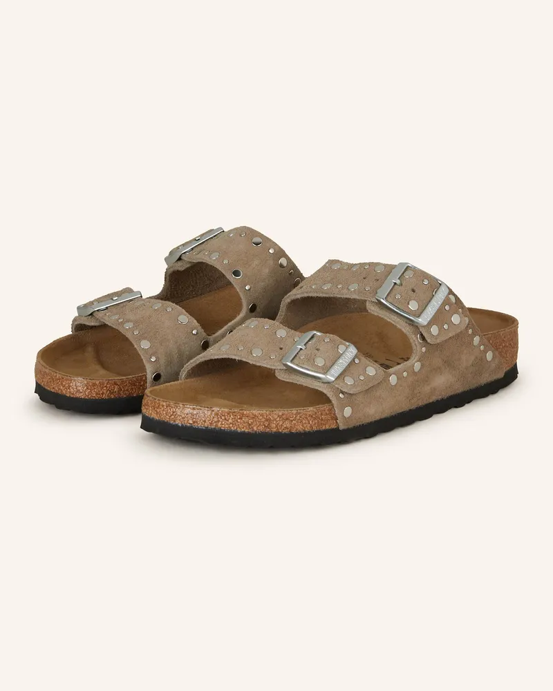 Birkenstock Pantoletten Arizona Rivet Leve beige Taupe