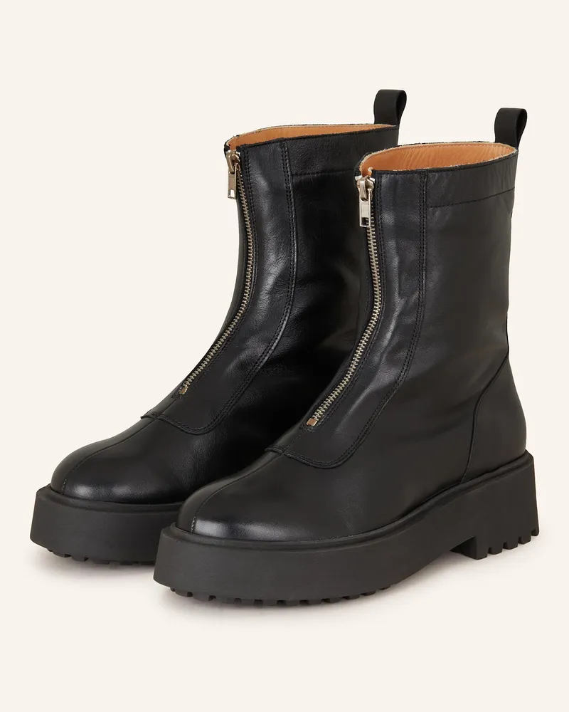 Mrs & HUGS Plateau-Boots schwarz Schwarz