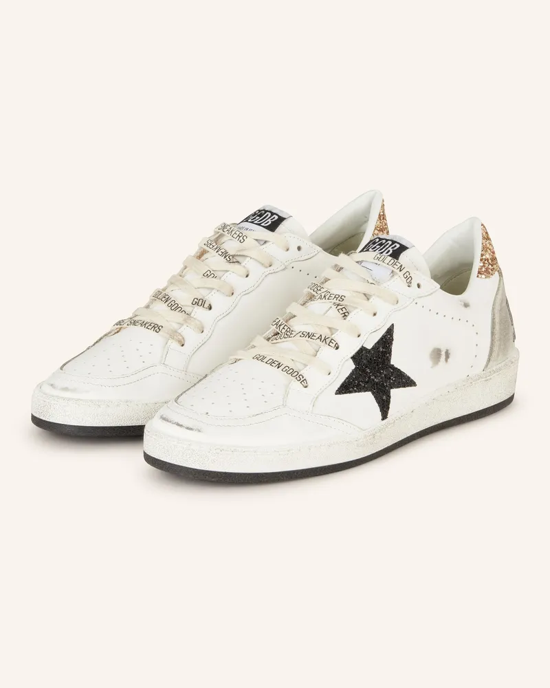 Golden Goose Sneaker Ball Star weiss Weiss