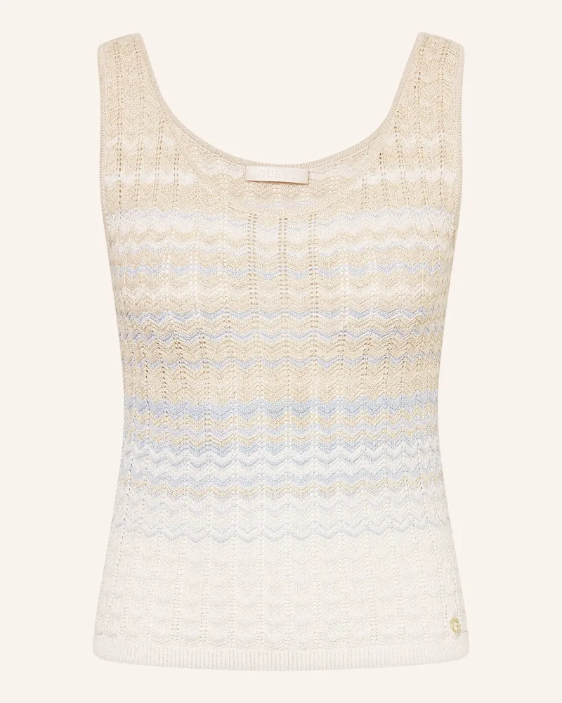 Guess Stricktop Rosalyn Mit Glitzergarn blau Beige