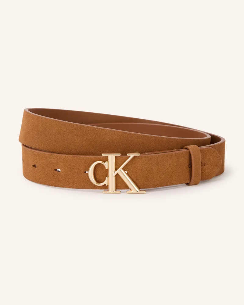 Calvin Klein Ledergürtel braun Cognac