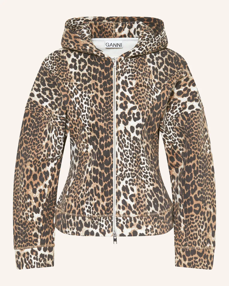 Ganni Sweatjacke Braun