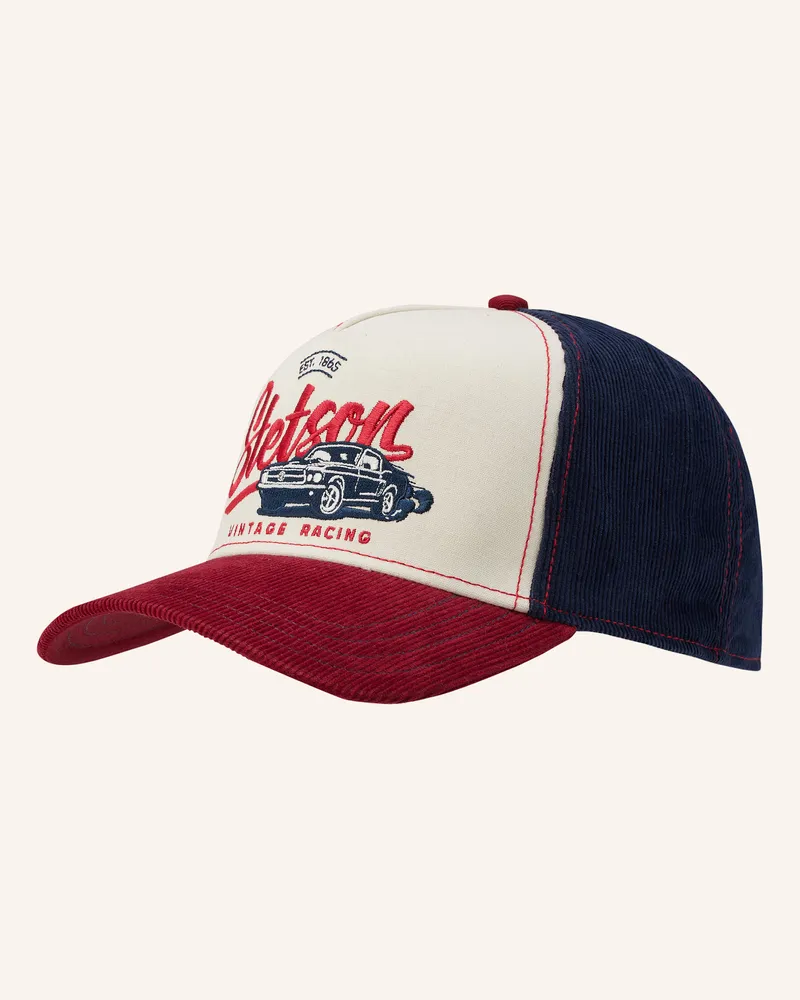 Stetson Cord-Cap Dunkelrot