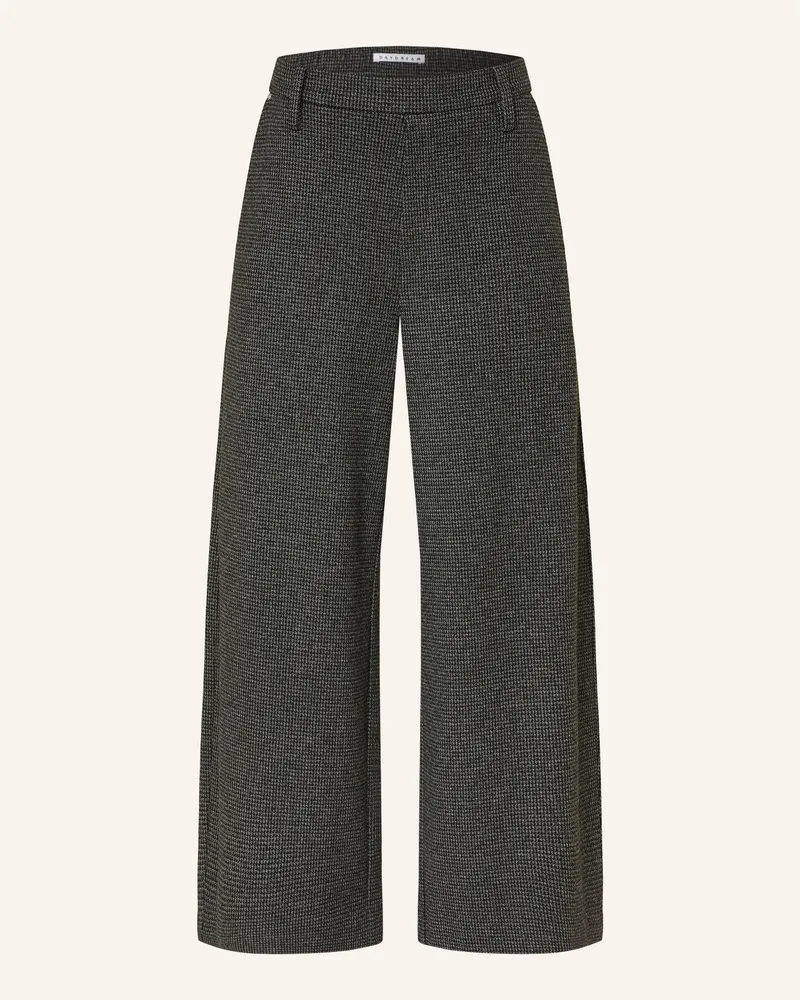 MAC Jeans Culotte Milton Aus Flanell grau Schwarz