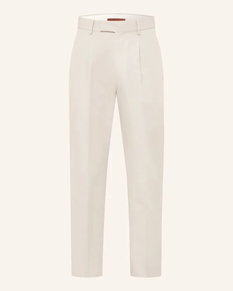 Ermenegildo Zegna Hose Pleated Fit Beige