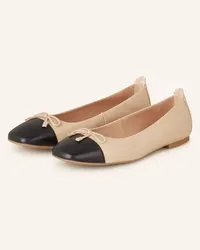 Unisa Ballerinas BELLE - NUDE/ SCHWARZ Beige