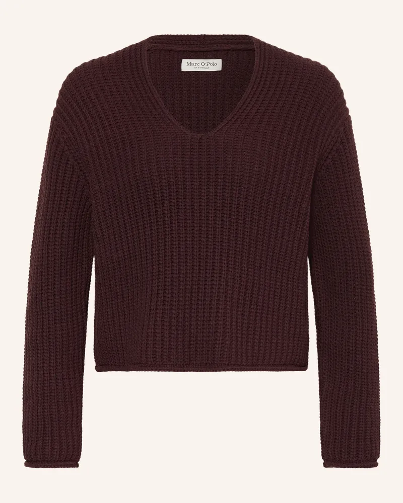 Marc O'Polo Pullover rot Dunkelbraun