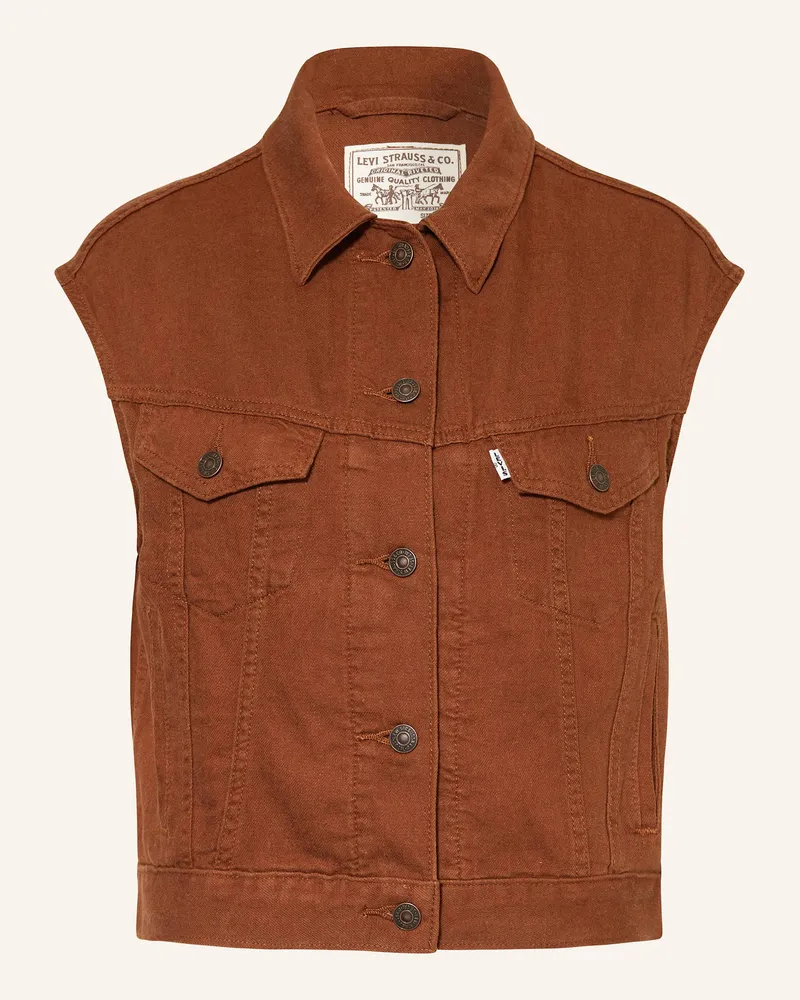 Levi's Weste mit Leinen Braun