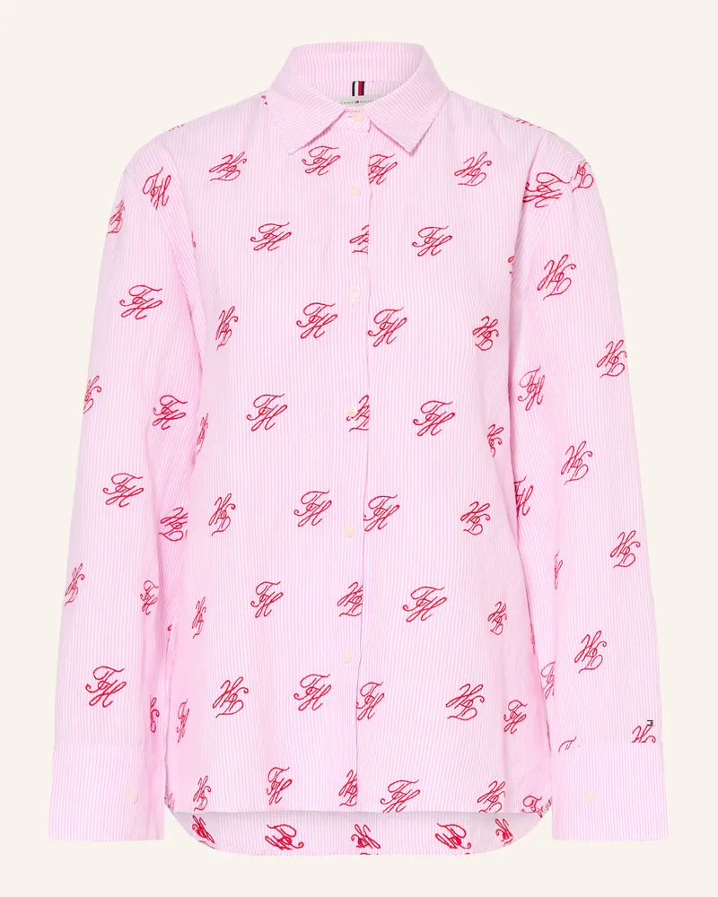 Tommy Hilfiger Hemdbluse Mit Leinen rosa Rosa