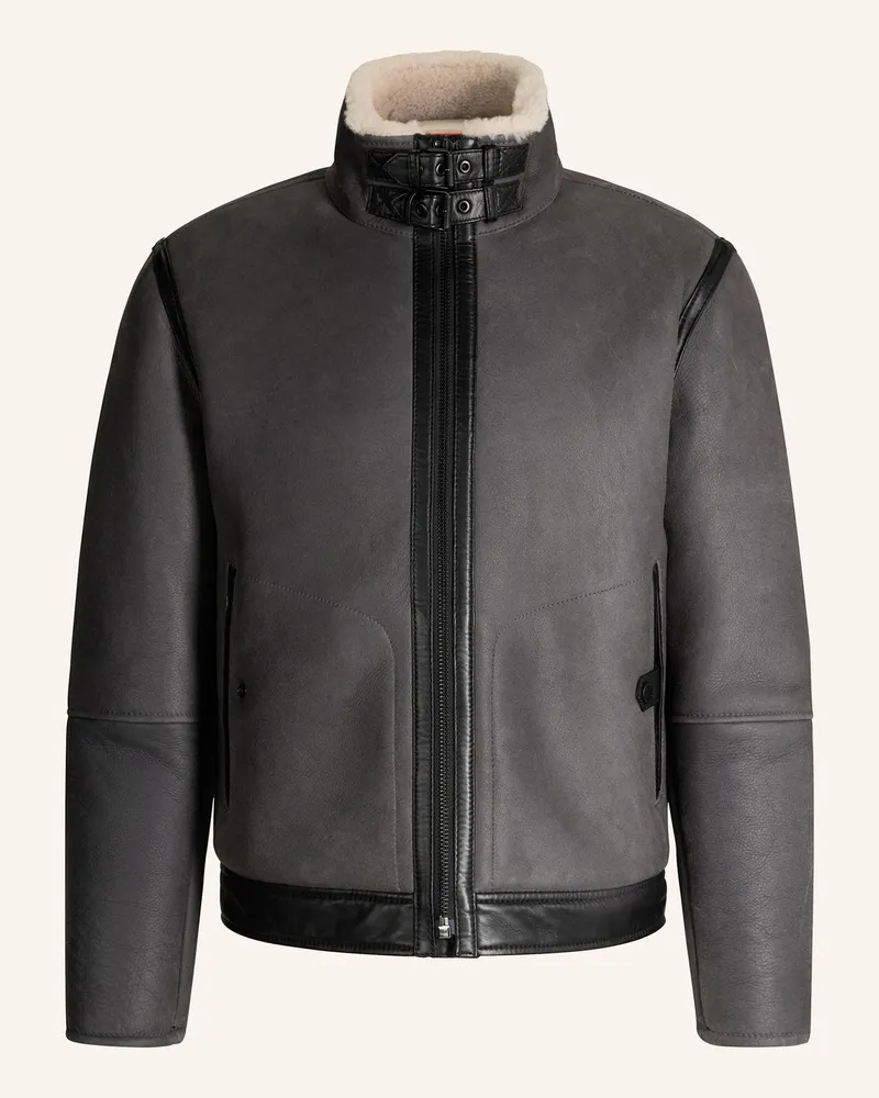 Strellson Lederjacke SHELTER Dunkelgrau