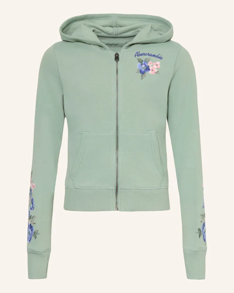 Abercrombie & Fitch Sweatjacke gruen Hellgrün