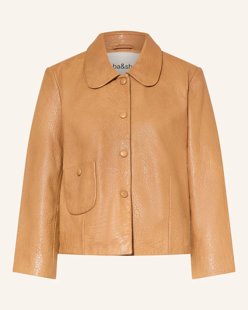 ba&sh Lederjacke BILOS Cognac