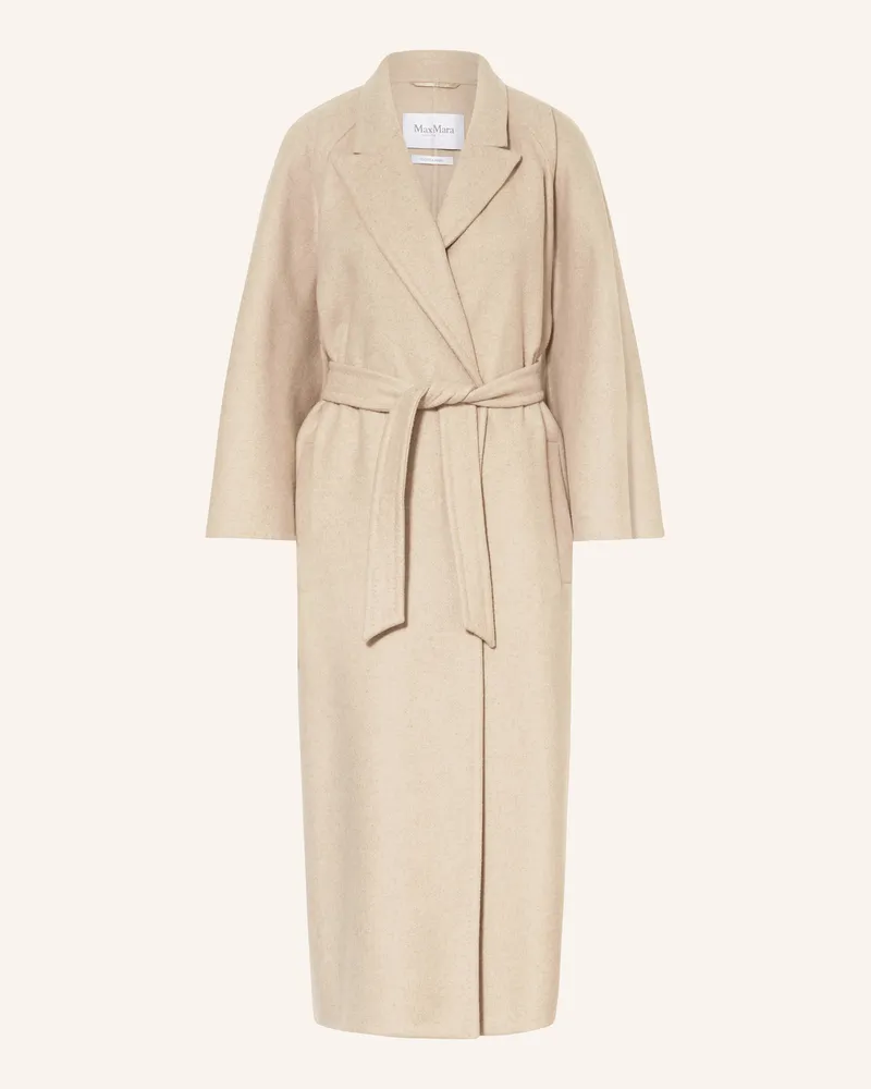 Max Mara Mantel Gange Mit Kamelhaar beige Creme