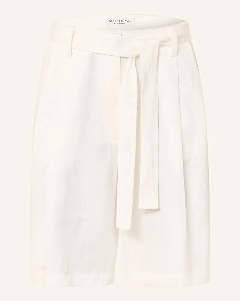Marc O'Polo Shorts Mit Leinen weiss Creme
