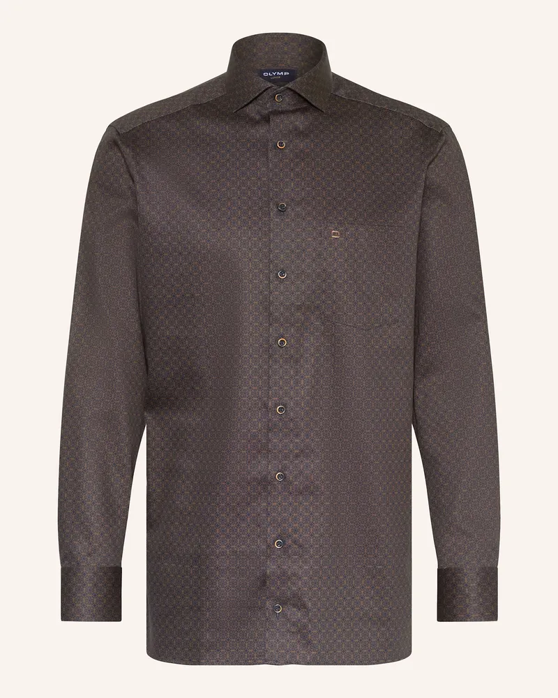 Olymp Hemd Luxor modern fit Dunkelbraun