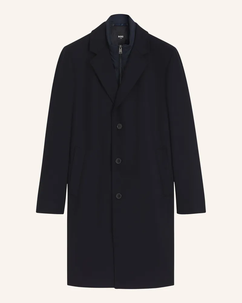 HUGO BOSS Mantel H-Jared-Bib-264 Regular Fit blau Dunkelblau