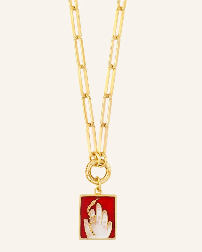 Maximova Jewelry Halskette TWISTED LOVE RED Gold