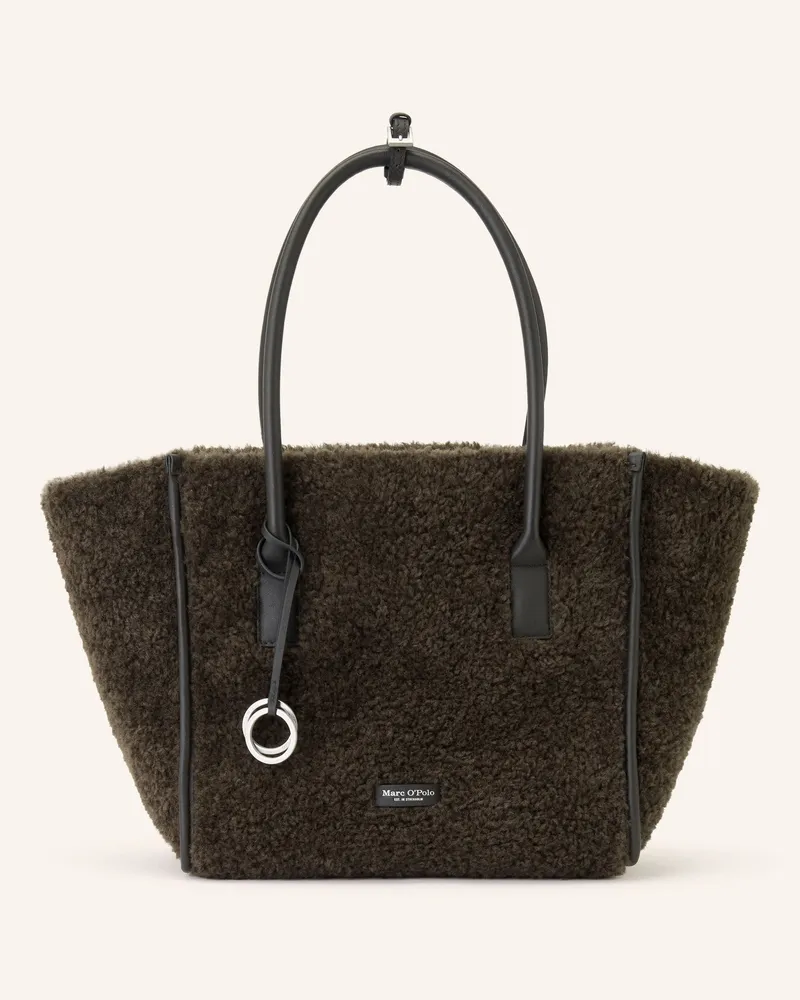 Marc O'Polo Teddyfell-Shopper braun Dunkelbraun