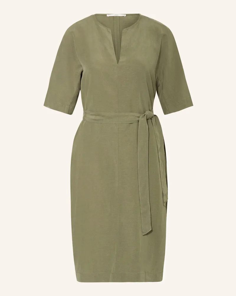 Lanius Kleid mit Leinen Oliv