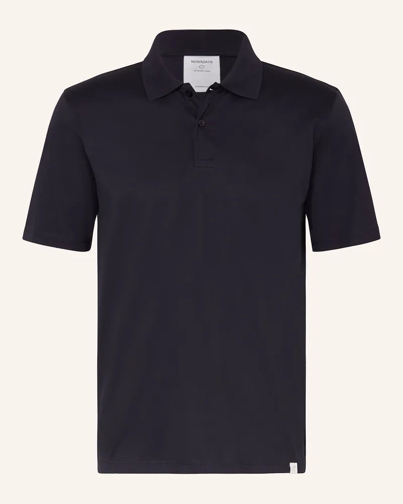 Nowadays Jersey-Poloshirt Dunkelblau