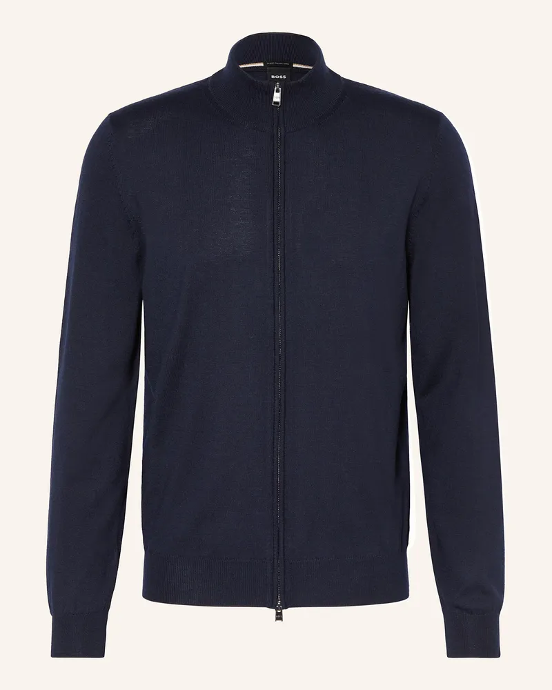 HUGO BOSS Strickjacke Balonso blau Dunkelblau