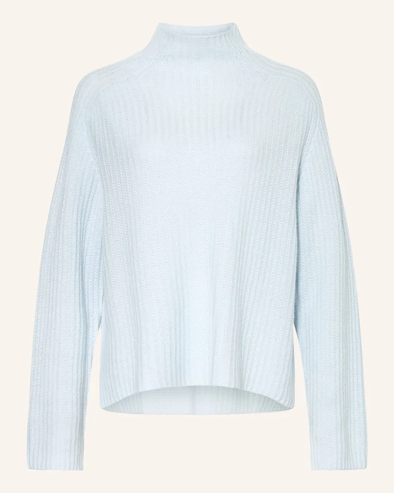 Repeat Pullover mit Cashmere Hellblau