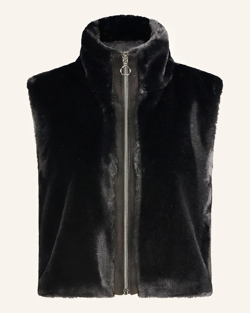 Betty Barclay Kunstfell-Weste schwarz Schwarz